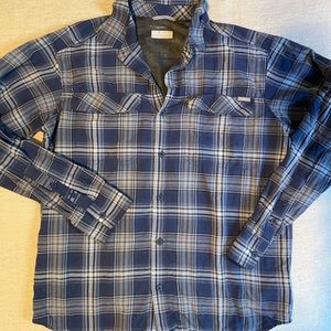 Columbia Breathable Plaid Button Down